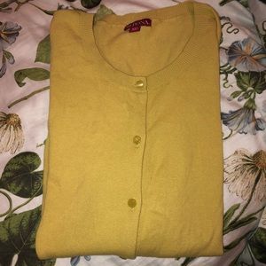 Golden yellow cardigan, matching buttons!!  XXL